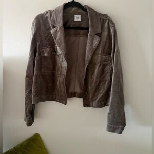 Cabi Taupe Velvet Jacket